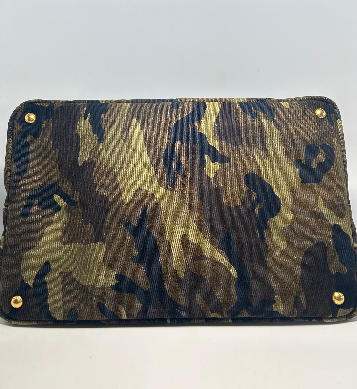 Prada Camo Tote in Camo Army Green