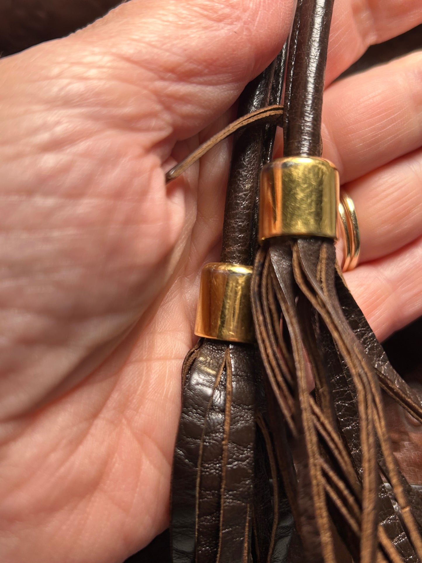 Gucci Guccissima Brown Leather 'Interlocking Icon' Drawstring Hobo 2015-2016