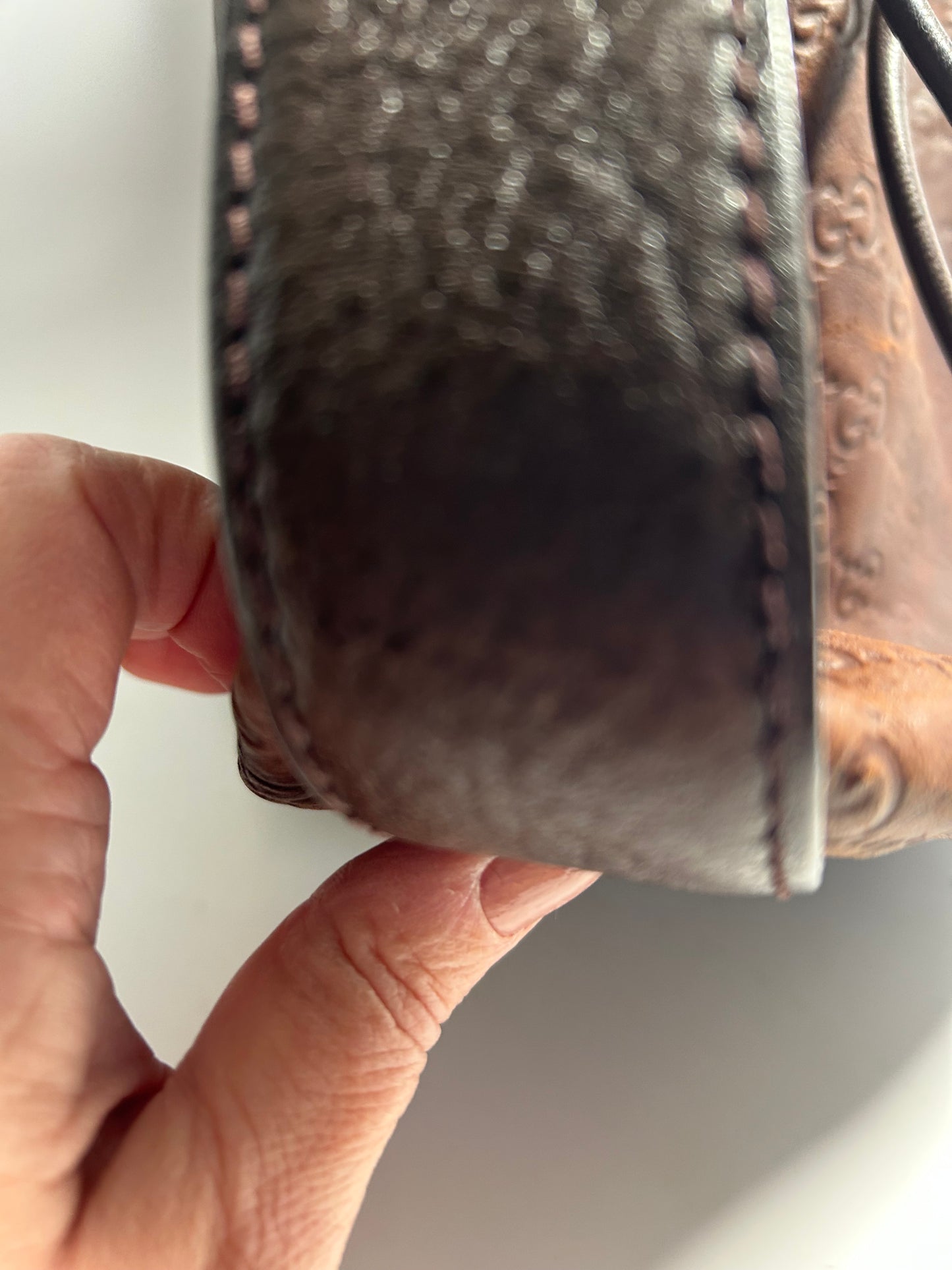 Gucci Guccissima Brown Leather 'Interlocking Icon' Drawstring Hobo 2015-2016